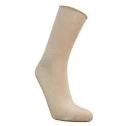N. SAUMATON KIRISTÄMÄTÖN PUUVILLASUKKA BEIGE 40-41