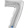 NUMEROFOLIO 7 HOPEANVÄRINEN 66 CM
