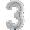 NUMEROFOLIO 3 HOPEANVÄRINEN 66 CM