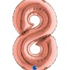 NUMEROFOLIO 8 RUUSUKULLANVÄRINEN PUHALLETTAVA 35 CM