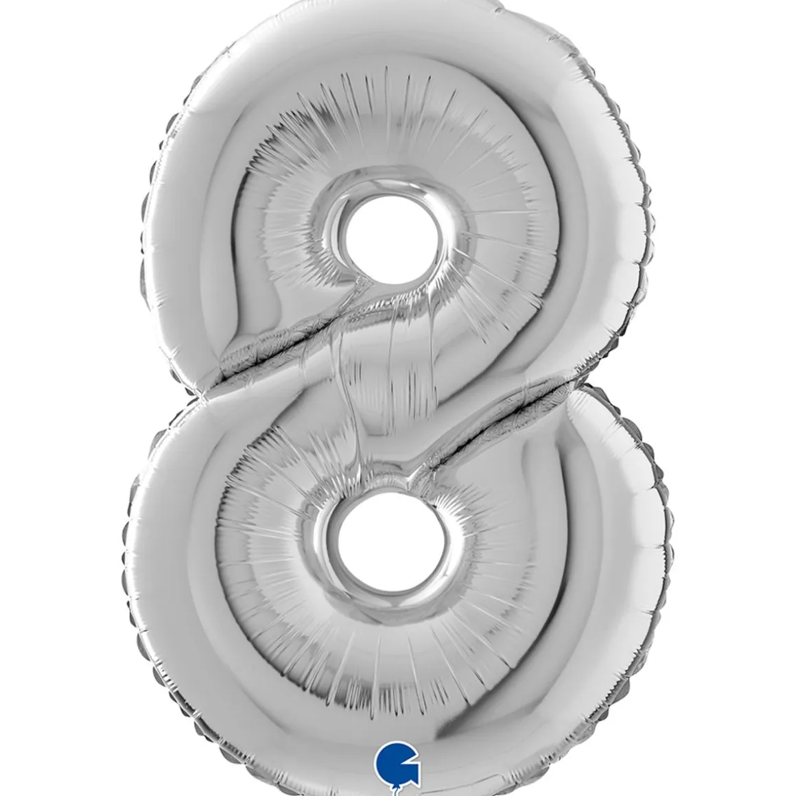 NUMEROFOLIO 8 HOPEANVÄRINEN 66 CM