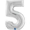 NUMEROFOLIO 5 HOPEANVÄRINEN 66 CM