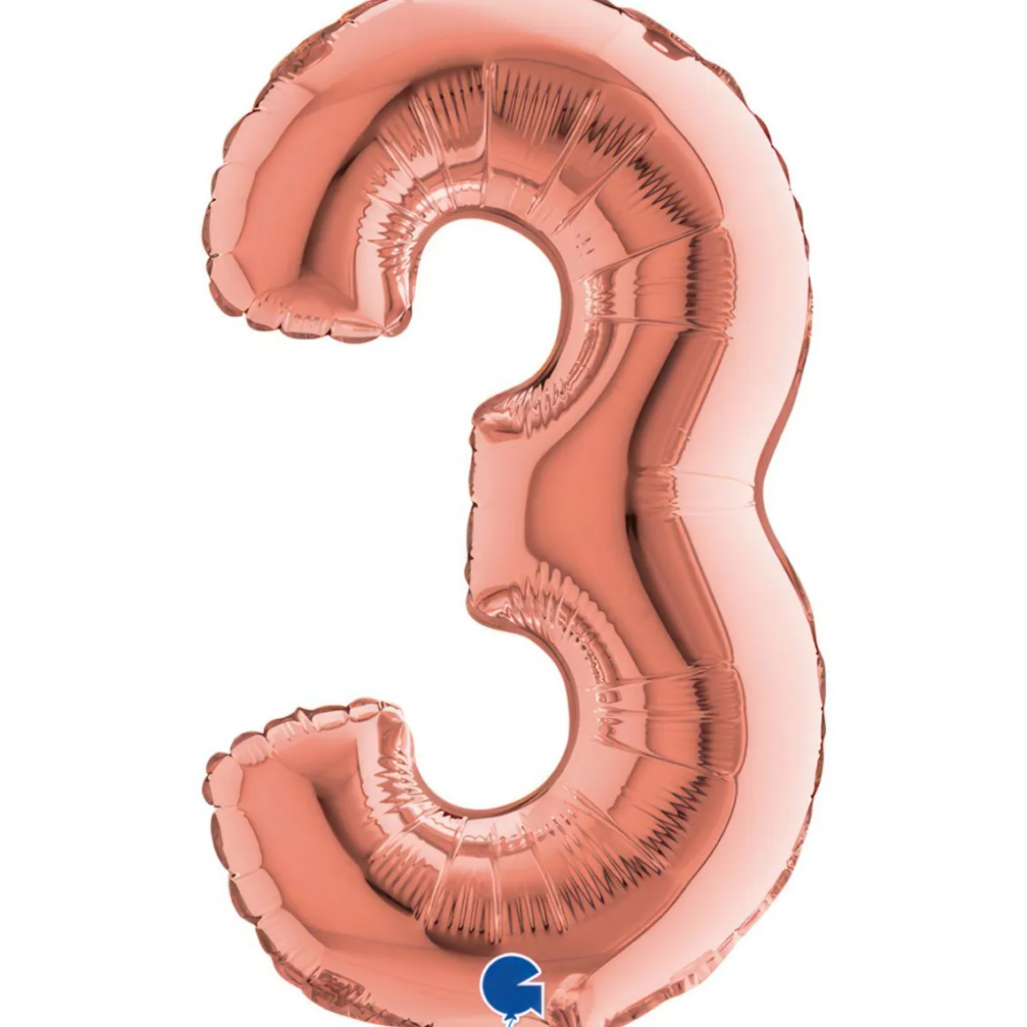 NUMEROFOLIO 3 RUUSUKULLANVÄRINEN PUHALLETTAVA 35 CM