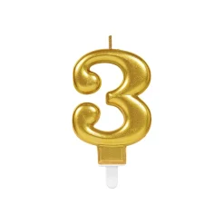 NUMEROKYNTTILÄ 3 KULLANVÄRINEN