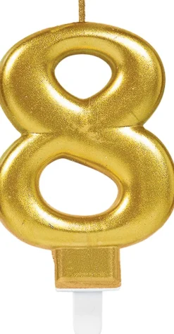 NUMEROKYNTTILÄ 8 KULLANVÄRINEN