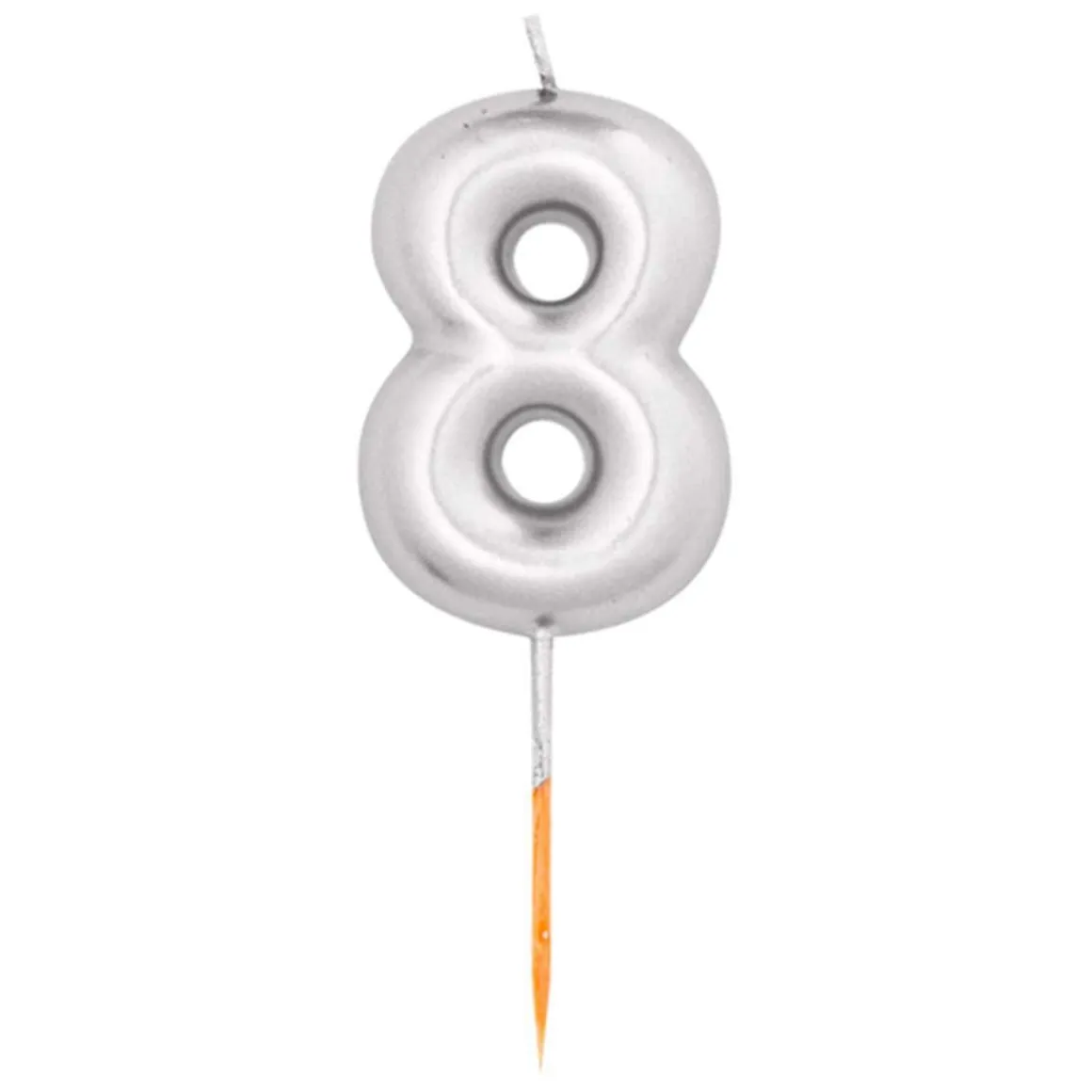 NUMEROKYNTTILÄ 8 HOPEANVÄRINEN