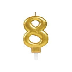 NUMEROKYNTTILÄ 8 KULLANVÄRINEN