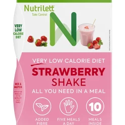 NUTRILETT VLCD STRAWBERRY SHAKE RUOKAVALIONKORVIKE 10 KPL 350 G