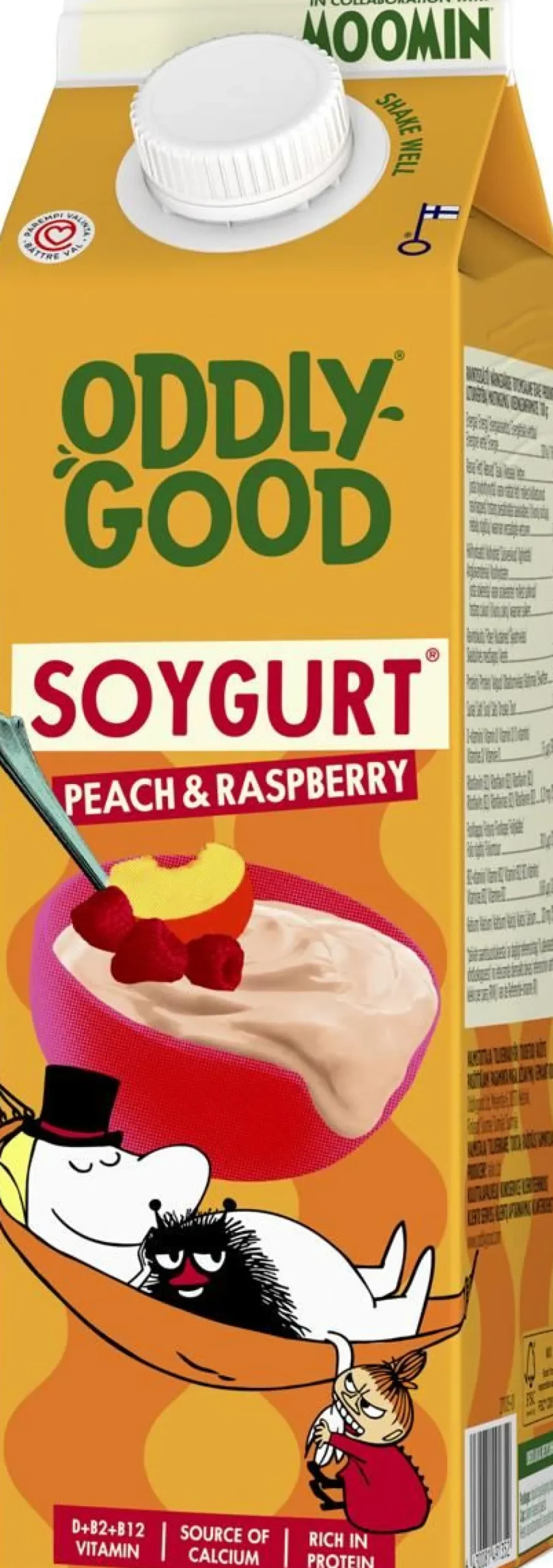 ODDLYGOOD SOYGURT PERSIKKA-VADELMA 1KG