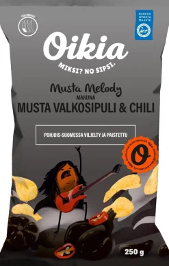 OIKIA PERUNALASTU MUSTA MELODY MUSTA VALKOSIPULI&CHILI 250 G