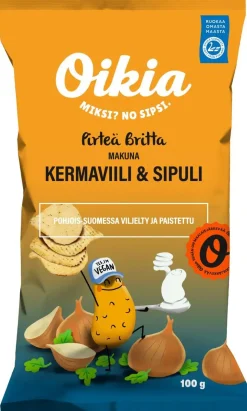 OIKIA PIRTEÄ BRITTA KERMAVIILI- SIPULI PERUNALASTU VEGAA
