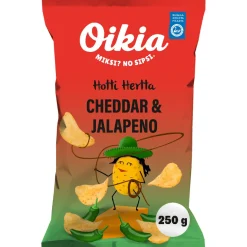 OIKIA HOTTI HERTTA CHEDDAR JA JALAPENO PERUNALASTU 250 G