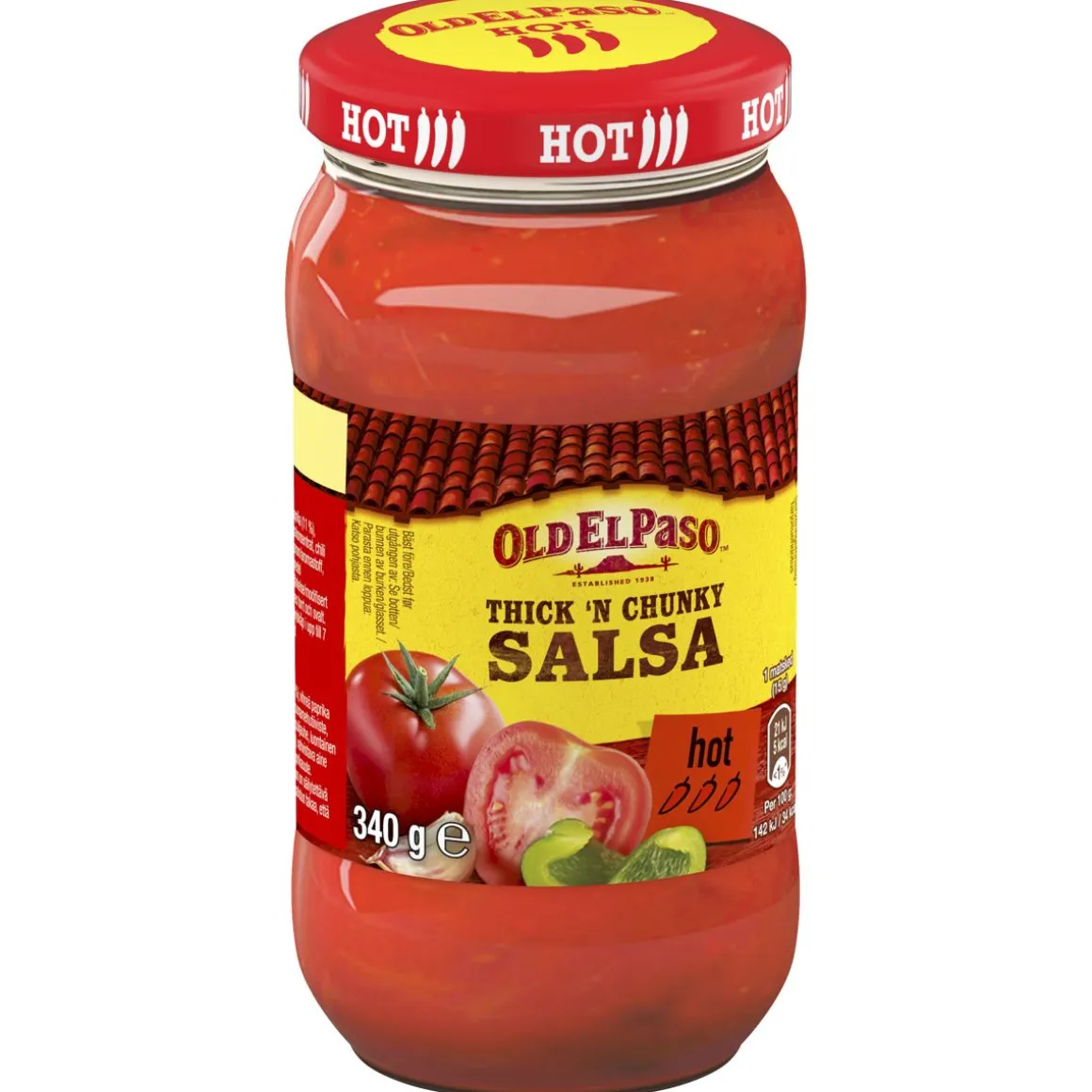OLD EL PASO THICK'N' CHUNKY SALSA HOT 340 G