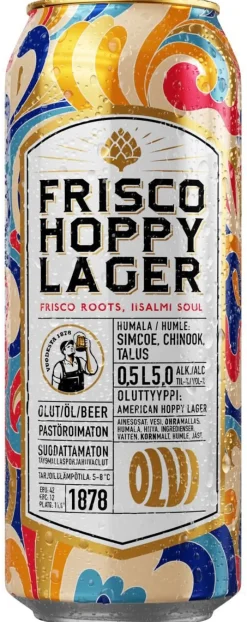 OLVI FRISCO HOPPY LAGER 5% TLK 500 ML