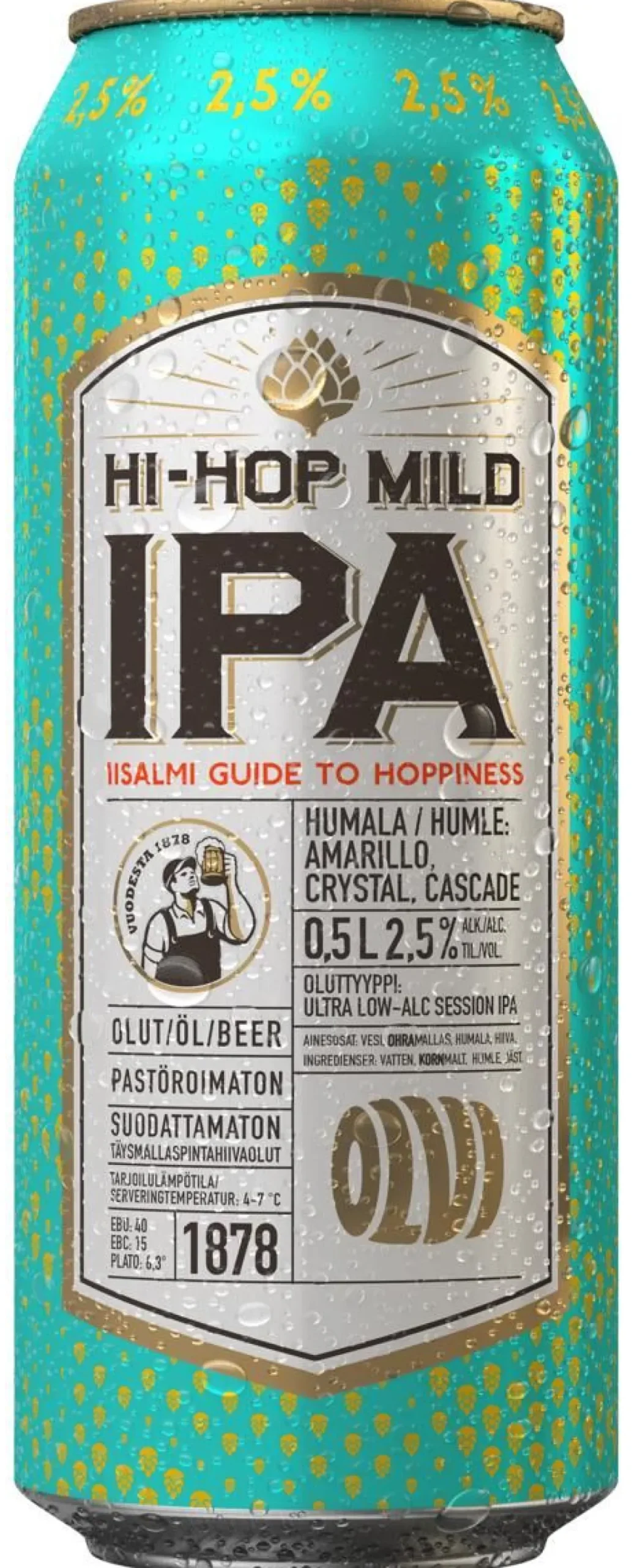 OLVI HI-HOP MILD IPA 2,5% TLK 500 ML