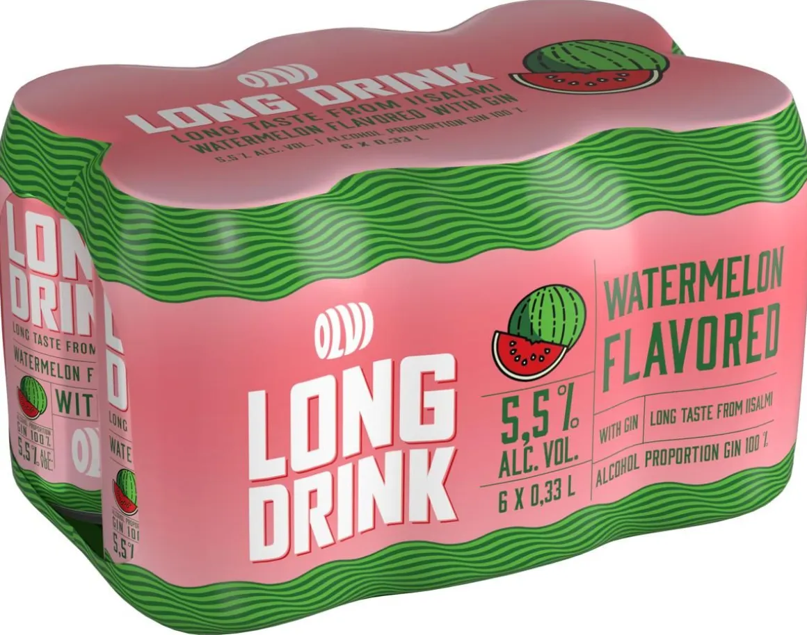 OLVI LONG DRINK 5,5% WATERMELON 0,33 TLK 6-PACK 1,98 L