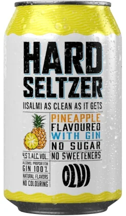 OLVI HARD SELTZER 4,5% PIENAPPLE-GIN TLK 330 ML