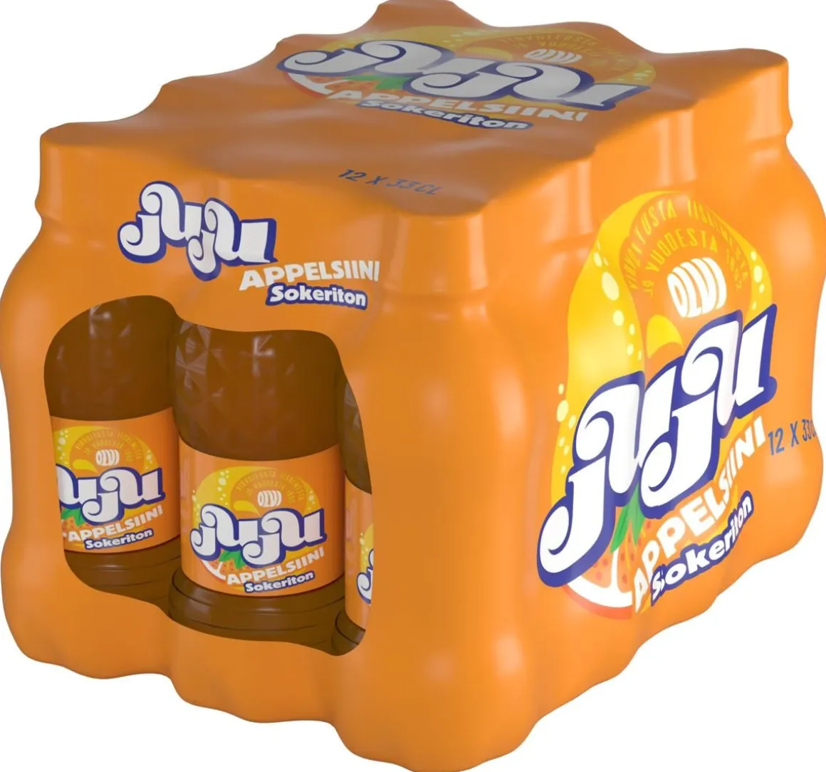 OLVI JUJU APPELSIINI SOKERITON 0,33 KMP 12-PACK 3,96 L