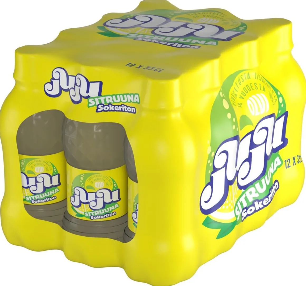 OLVI JUJU SITRUUNA SOKERITON 0,33 KMP 12-PACK 3,96 L