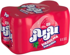 OLVI JUJU VADELMA SOKERITON 0,33 TLK 6-PACK 1,98 L