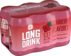 OLVI LONG DRINK 5,5% CRANBERRY 0,33 TLK 6-PACK 1,98 L