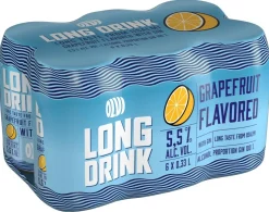 OLVI LONG DRINK 5,5% GRAPEFRUIT 0,33 TLK 6-PACK 1,98 L