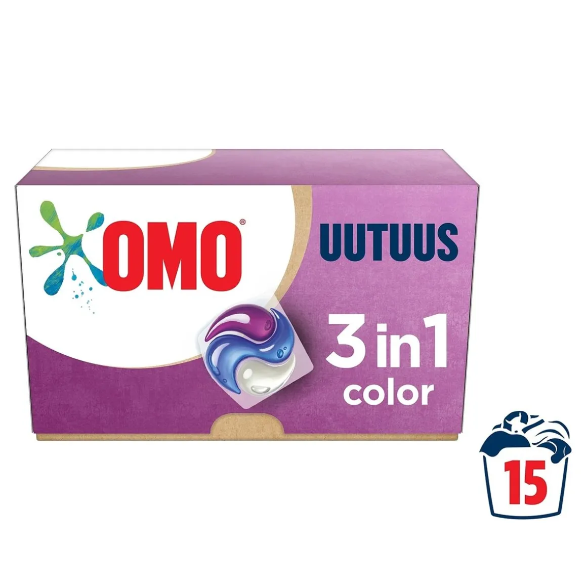 OMO 3-IN-1 PYYKINPESUAINEKAPSELI COLOR 15 KPL