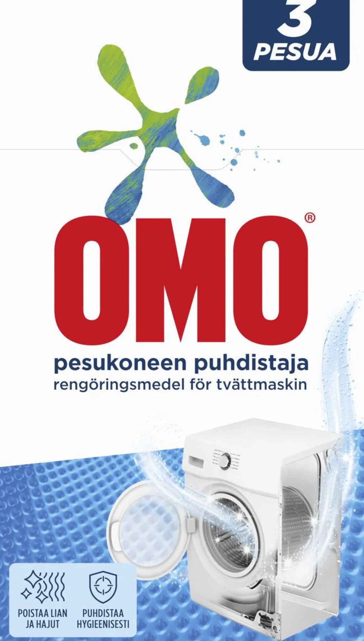 OMO PESUKONEENPUHDISTAJA 3 X 40G 120 G
