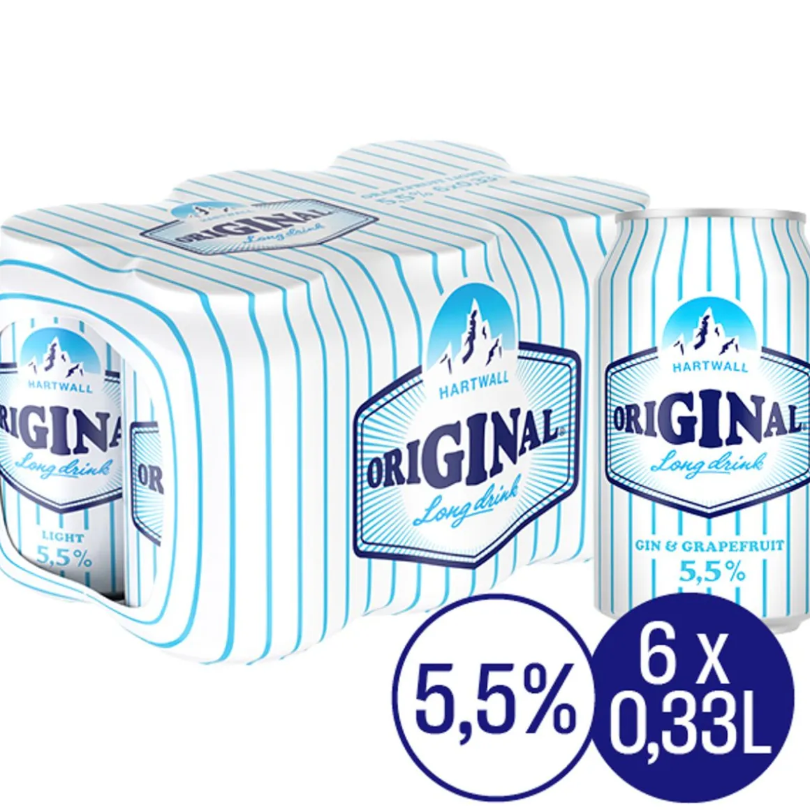 ORIGINAL LONG DRINK 5,5% WL GRAPEFRUIT 0,33 TLK 6-PACK 1,98 L