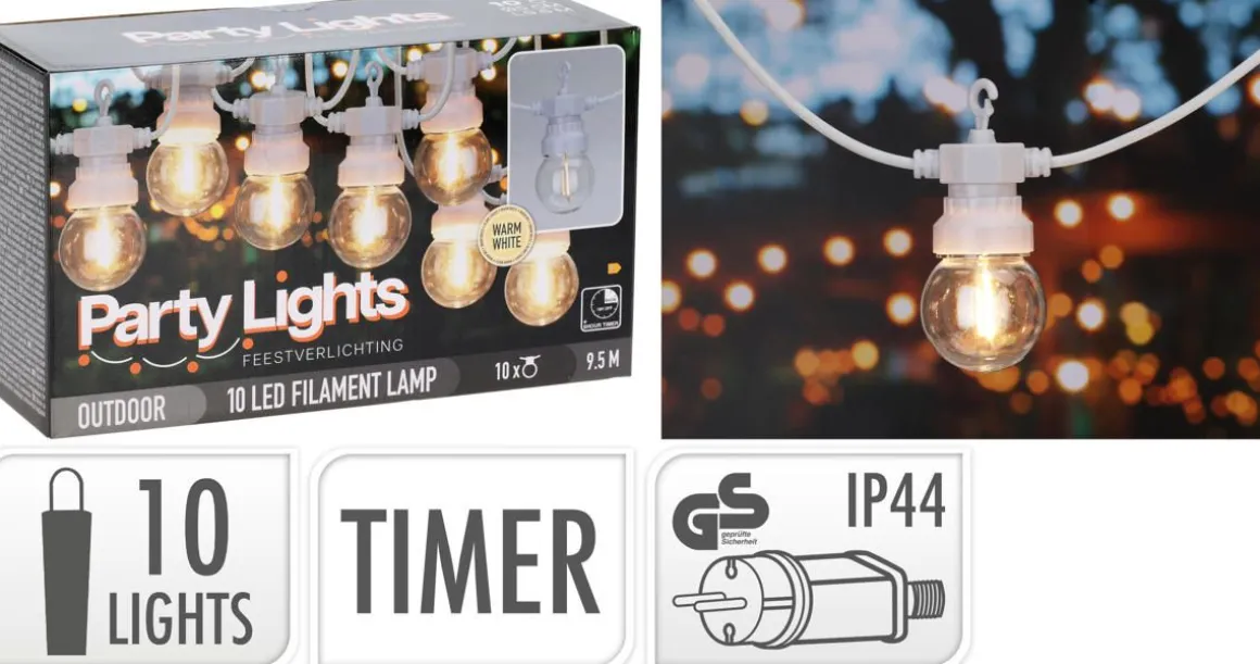 10-OSAINEN LED VALOSARJA LÄMMINVALKOINEN