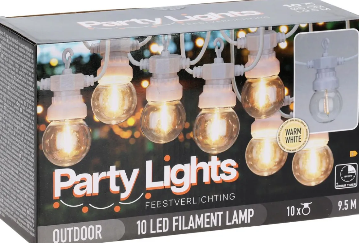 10-OSAINEN LED VALOSARJA LÄMMINVALKOINEN