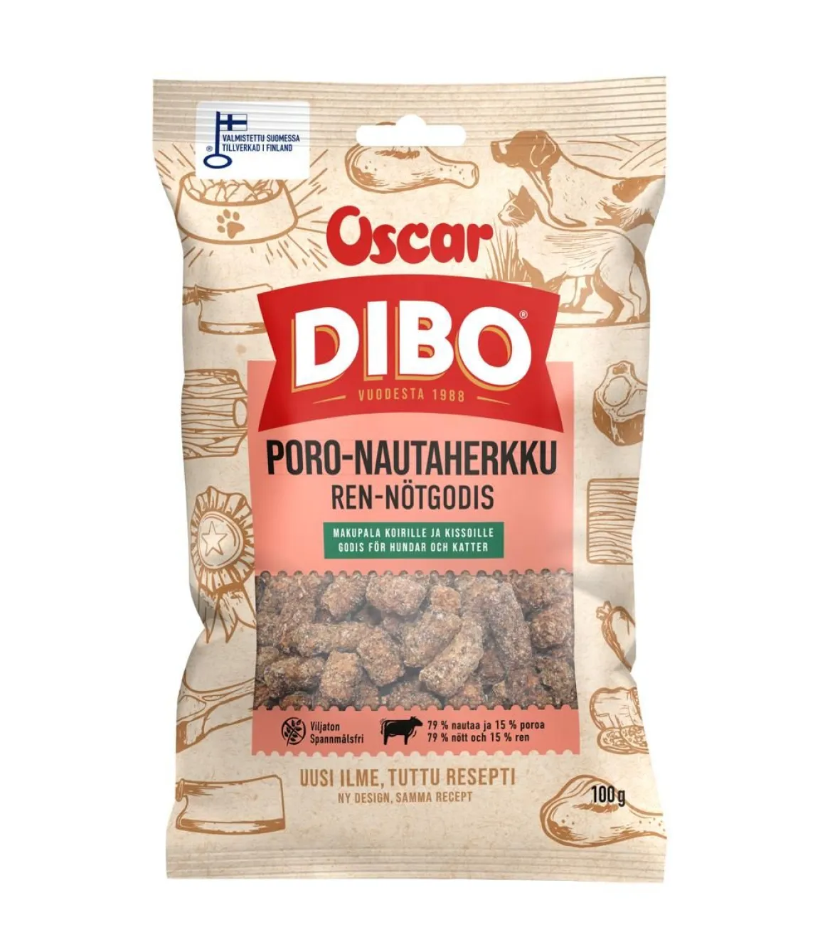 OSCAR DIBO PORO-NAUTAHERKKU 100 G