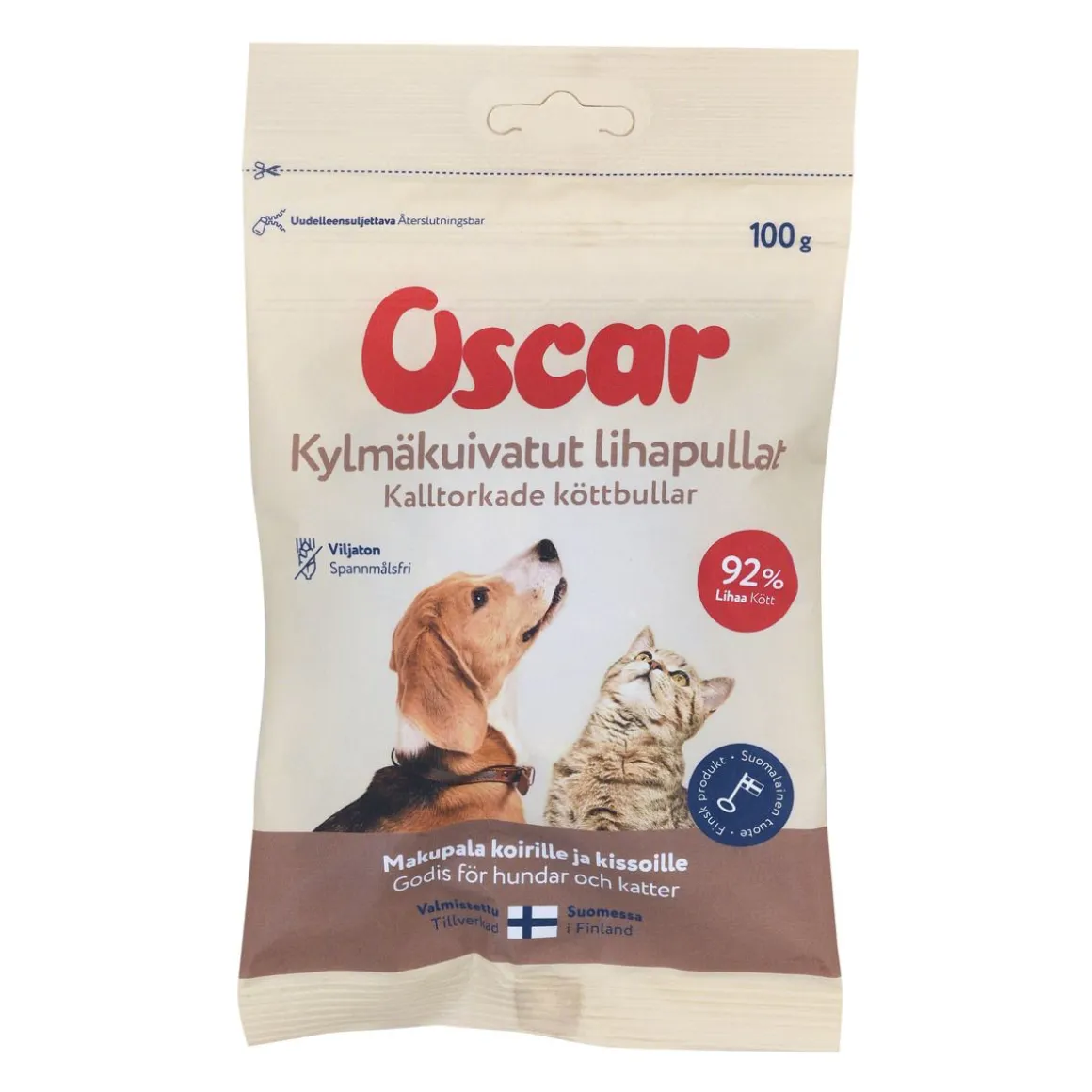 OSCAR KYLMÄKUIVATUT LIHAPULLAT 100 G