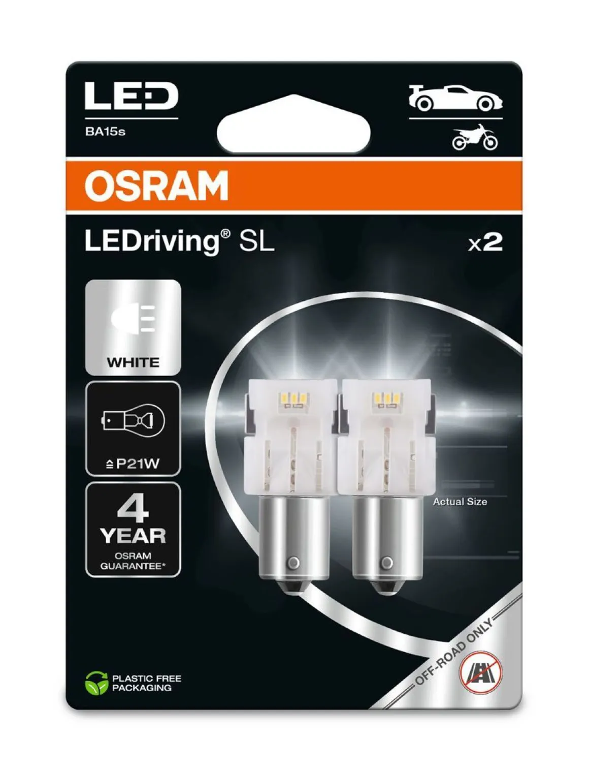 OSRAM LEDRIVING SL POLTTIMO 2 KPL 12V P21W COOL