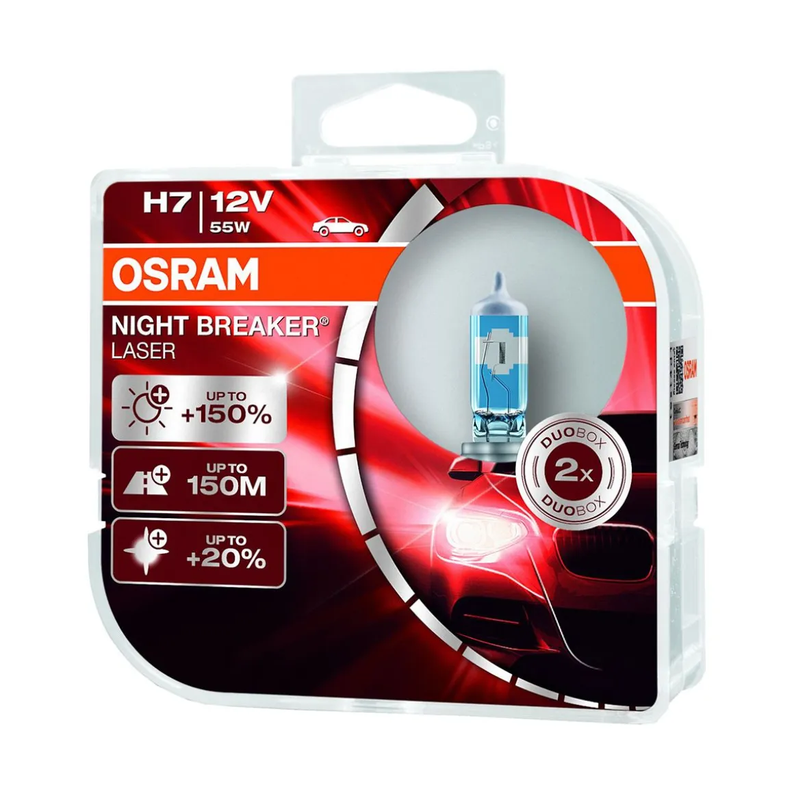 OSRAM NIGHT BREAKER LASER POLTTIMO 2 KPL H7 12V 55W HCB