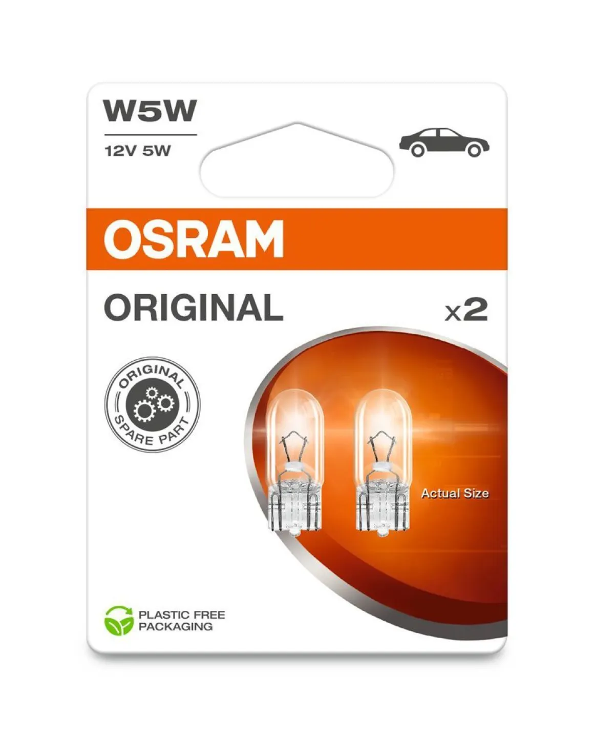 OSRAM ORIGINAL POLTTIMO 2 KPL 12V W5W
