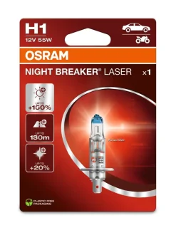 OSRAM NIGHT BREAKER LASER POLTTIMO 1 KPL 12V H1