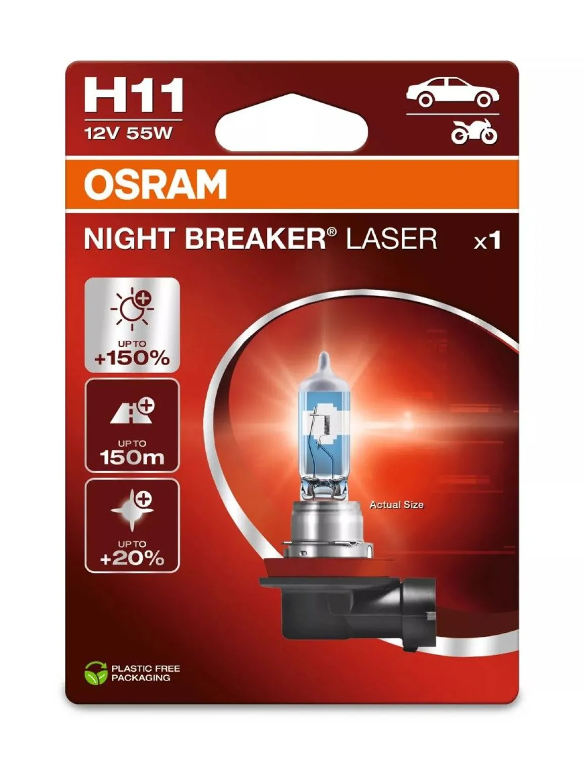 OSRAM NIGHT BREAKER LASER POLTTIMO 1 KPL H11 SINGLE POLTTIMO