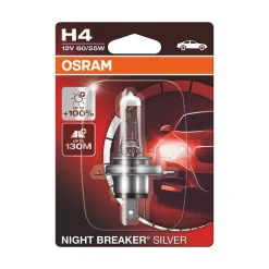 OSRAM NIGHT BREAKER SILVER POLTTIMO 1 KPL H4 12V 60/55W