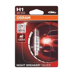 OSRAM NIGHT BREAKER SILVER POLTTIMO 1 KPL H1 12V 55W