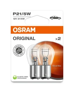 OSRAM ORIGINAL POLTTIMO 2 KPL 12V P21/5W