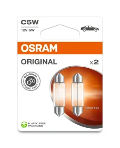 OSRAM ORIGINAL POLTTIMO 2 KPL 5W 12V C5W