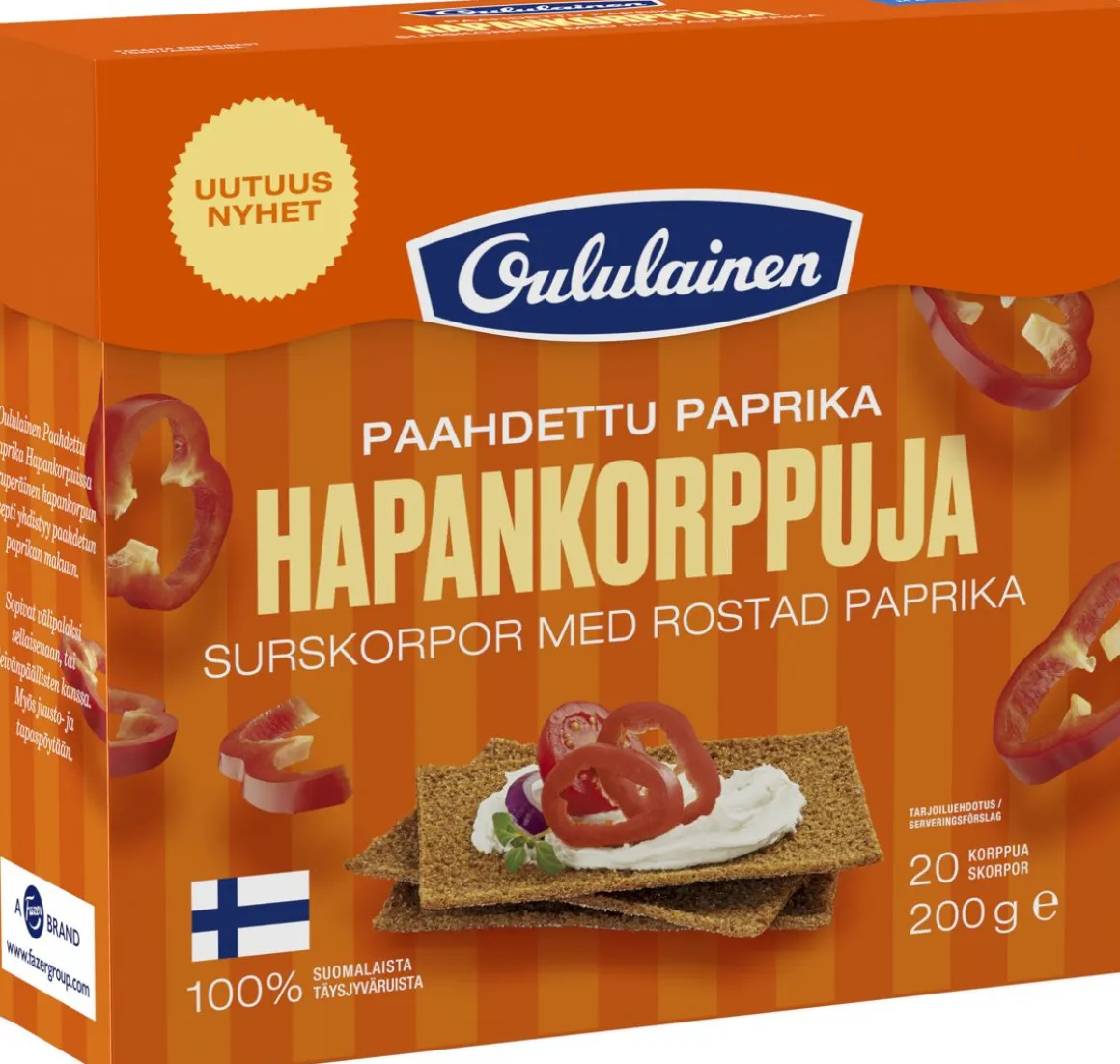 OULULAINEN HAPANKORPPU PAAHDETTU PAPRIKA 200 G