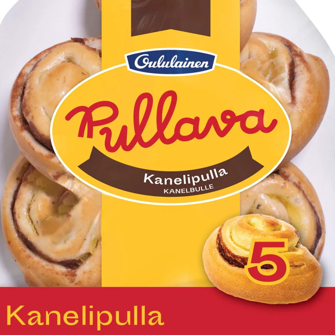 OULULAINEN PULLAVA KANELIPULLA 5KPL 275 G