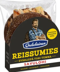 OULULAINEN REISSUMIES EVÄSLEIPÄ TOSI TUMMA SAVULOHI 130 G