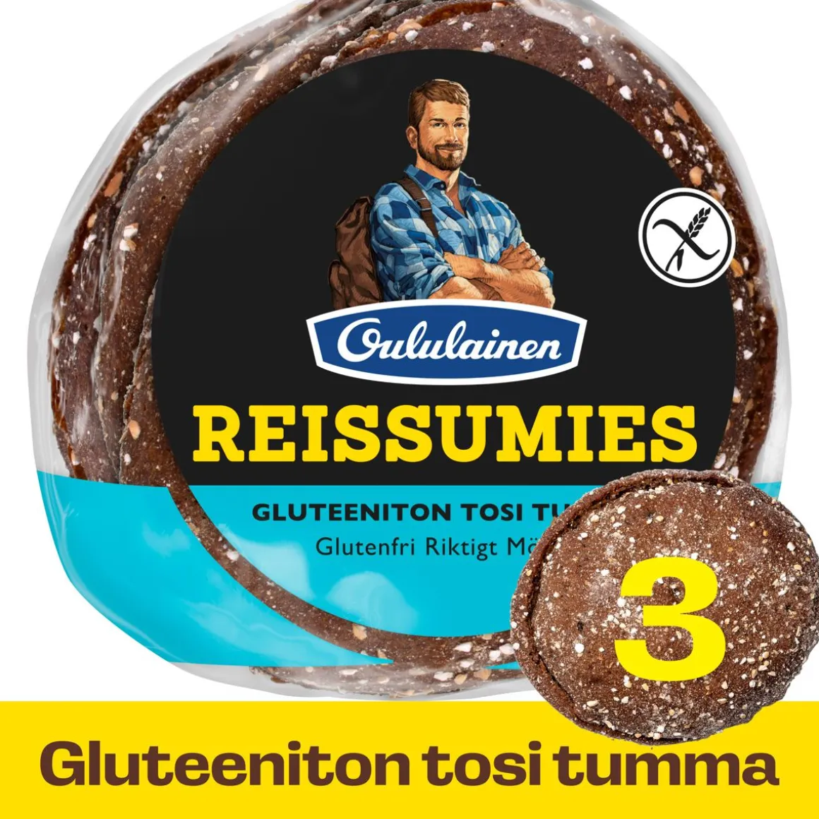 OULULAINEN REISSUMIES TOSI TUMMA 3KPL GTON 210 G