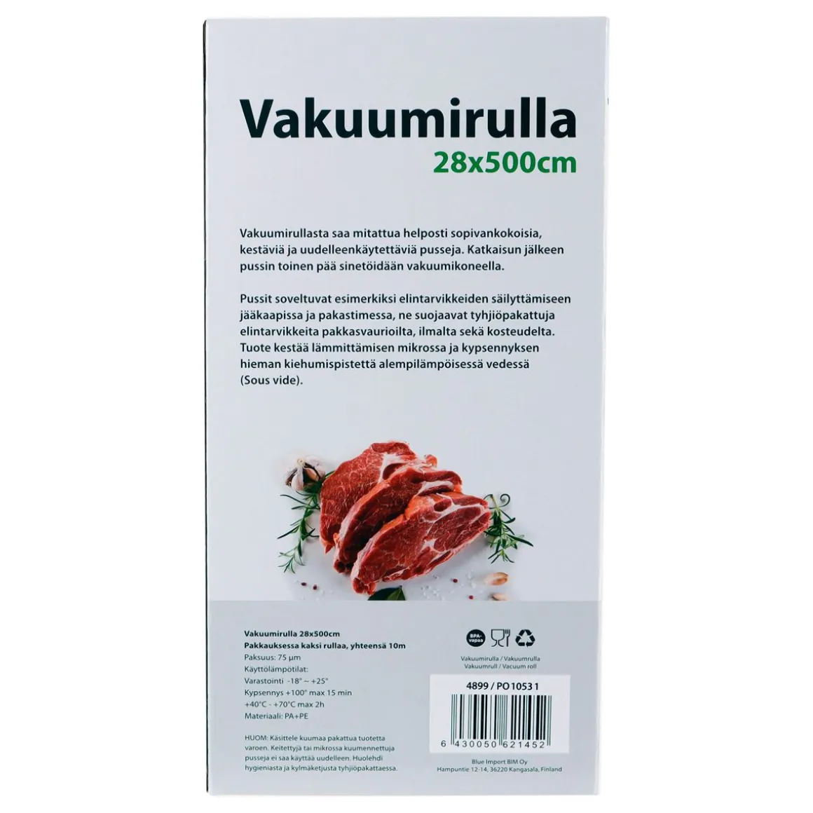 OUTDOORS VAKUUMIRULLA 2KPL 28X500CM LEIKATTAVA