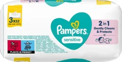 PAMPERS SENSITIVE WIPES 3-PACK 156KPL 156 KPL