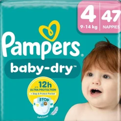PAMPERS BABY-DRY S4 9-14KG SÄÄSTÖPAKKAUS 47KPL 47 KPL