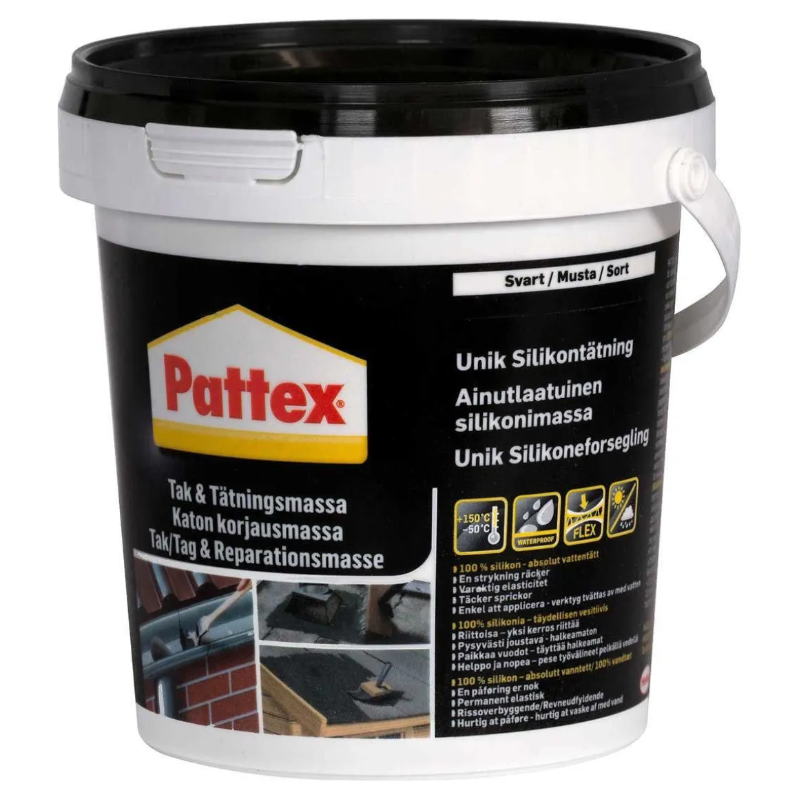 PATTEX KATONKORJAUSMASSA MUSTA 750 ML